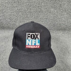 Vintage 90s Fox On NFL Hat Snapback Cap Adult Wool‎ Blend Black Kc Snap NEW